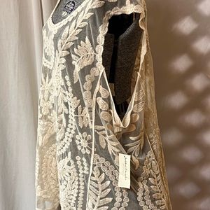 Bobby Brooks plus size 3X lace sleeveless sheer top New with tags